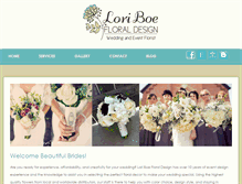 Tablet Screenshot of loriboefloraldesign.com